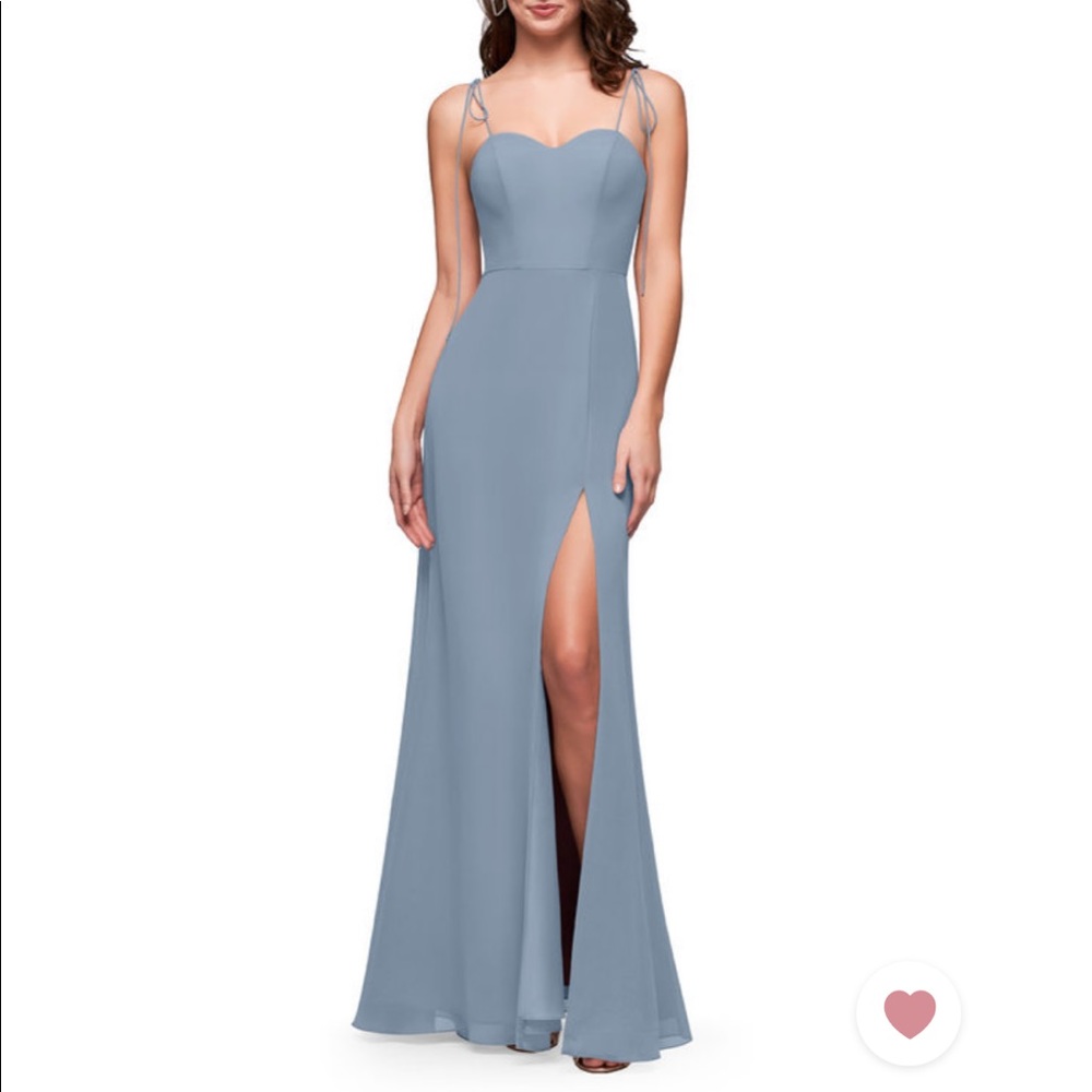 Azazie Rosey Dress in Dusty Blue. Size A2 worn once, no alterations